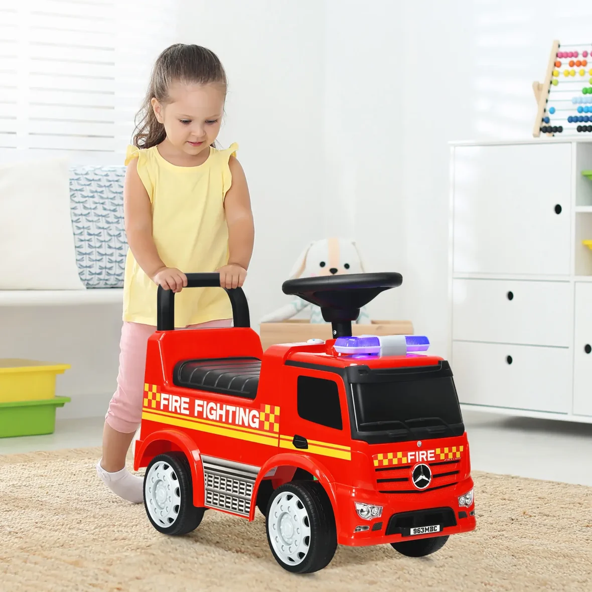Dječja auto guralica, vatrogasno vozilo MERCEDEZ